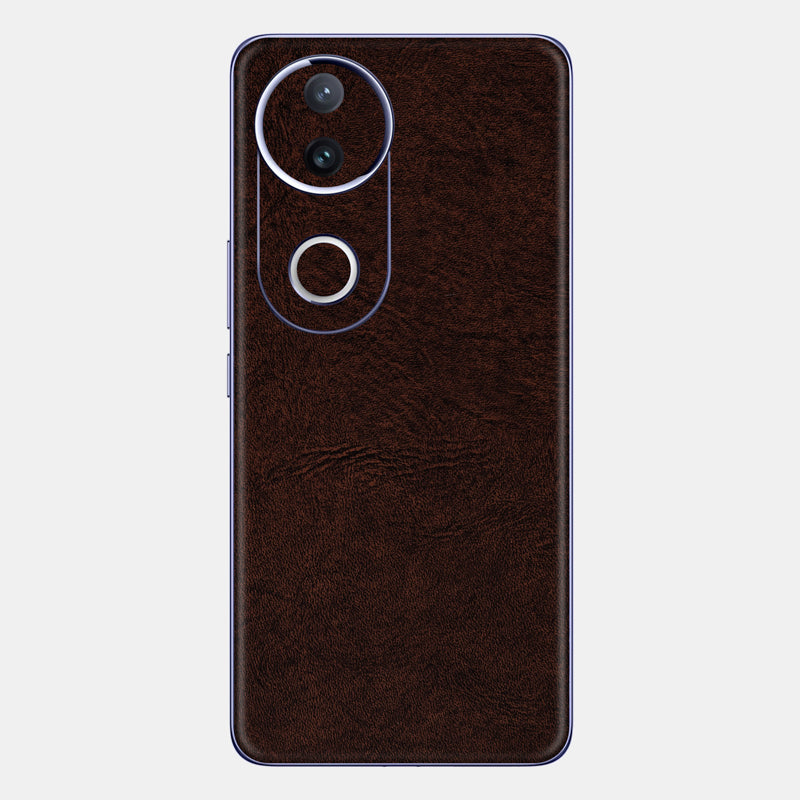 Brown Leather Glass Back