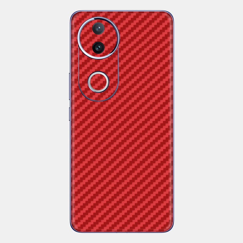 Carbon Fibre Red Glass Back