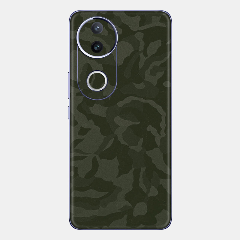 Green Camo Glass Back