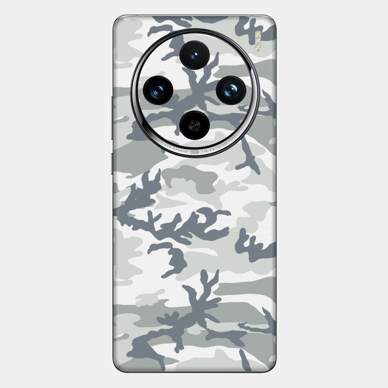 Snow Camo Glass Back
