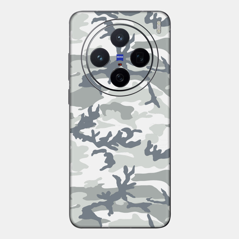 Snow Camo Glass Back