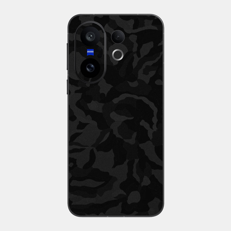 Black Camo Glass Back