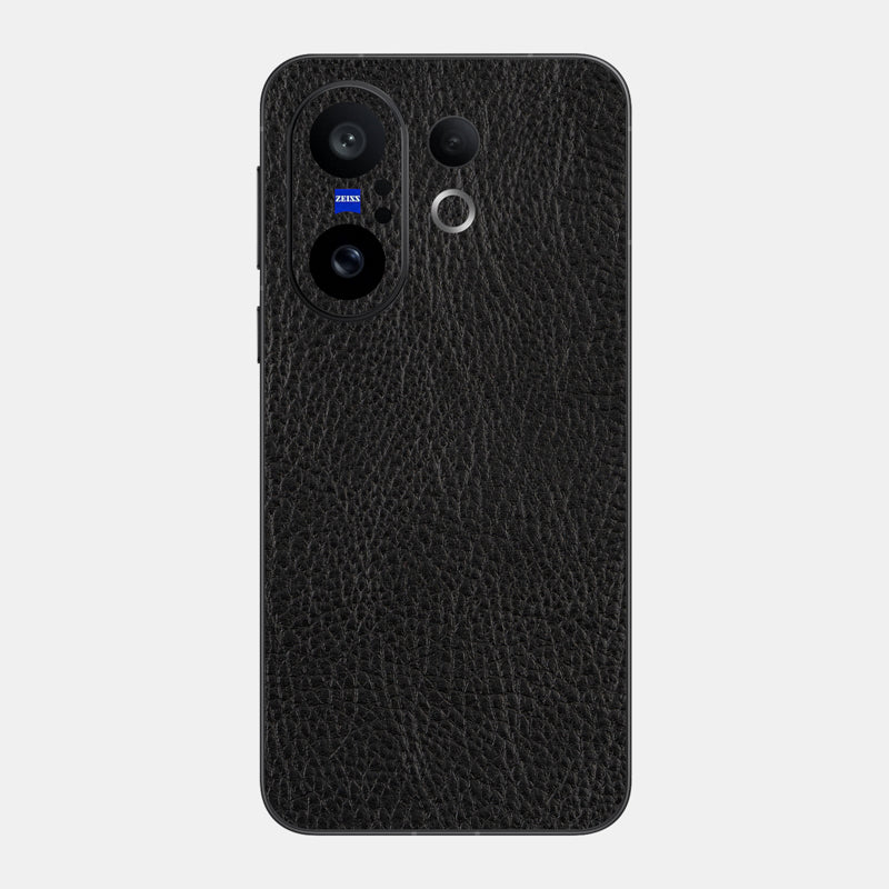 Black Leather Glass Back