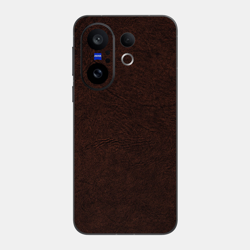Brown Leather Glass Back