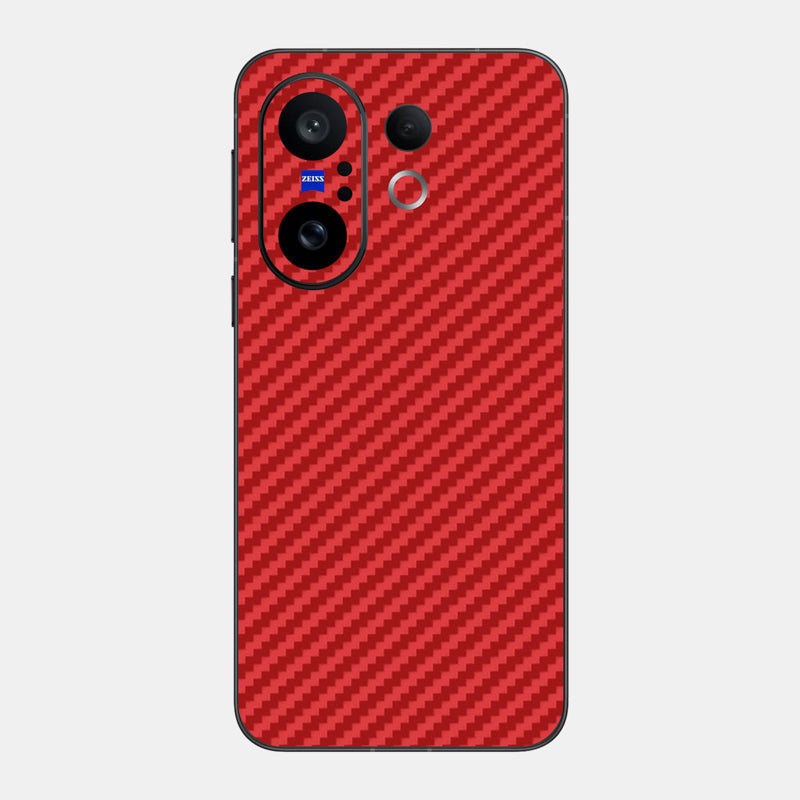 Carbon Fibre Red Glass Back