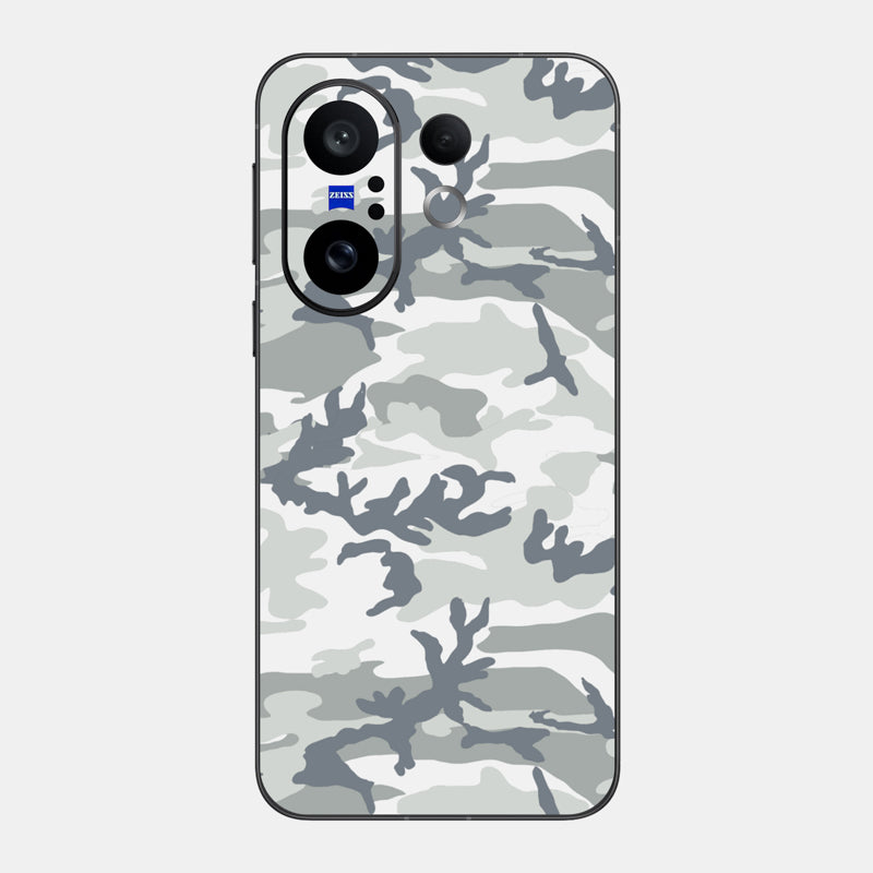 Snow Camo Glass Back