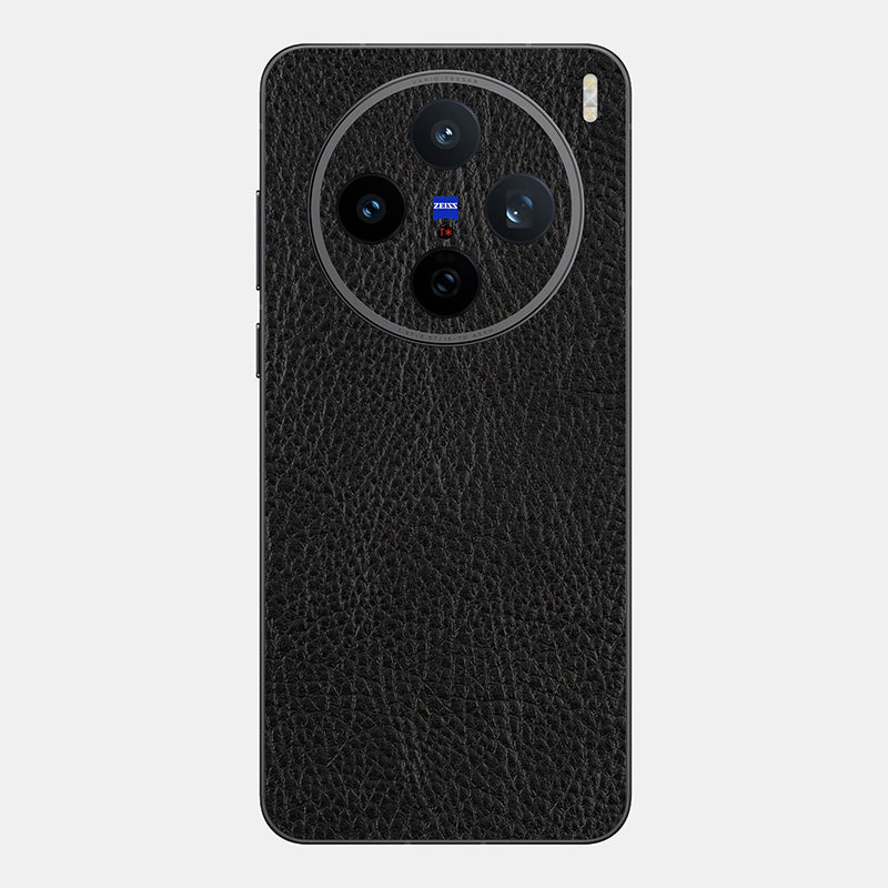 Black Leather Glass Back
