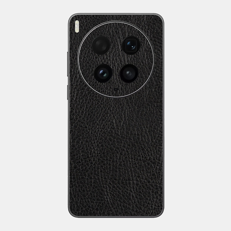 Black Leather Glass Back