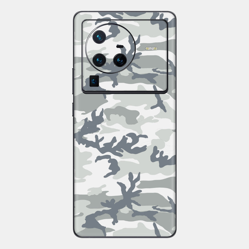 Snow Camo Glass Back