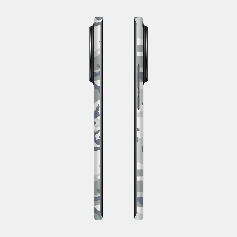 Snow Camo Glass Back