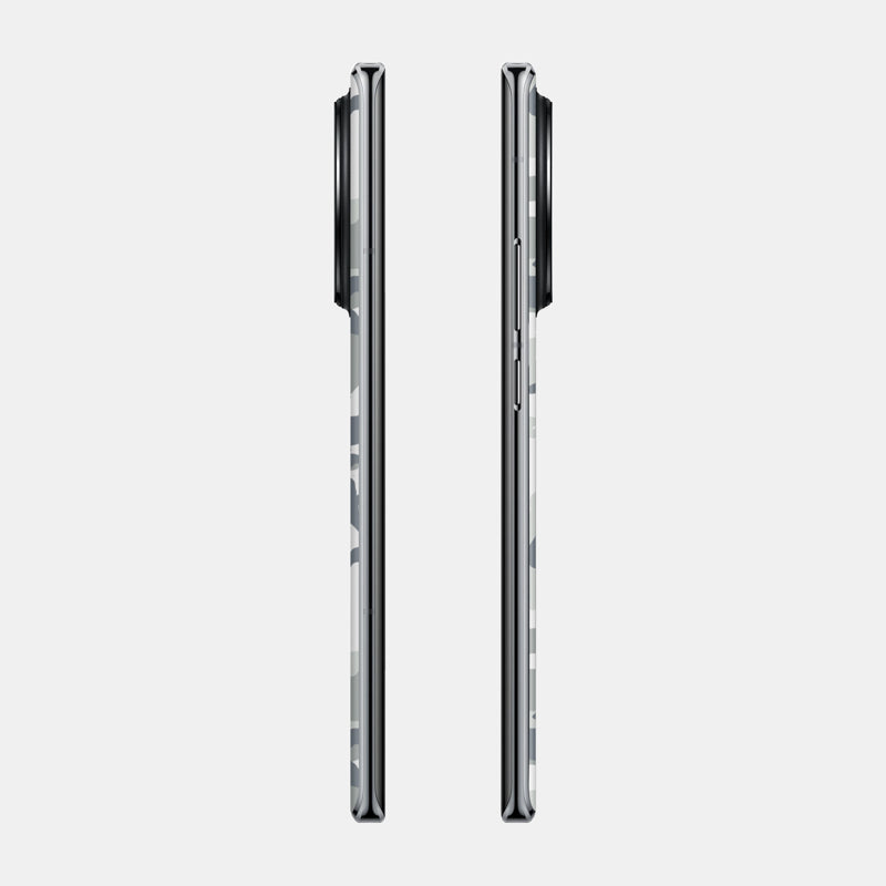 Snow Camo Glass Back