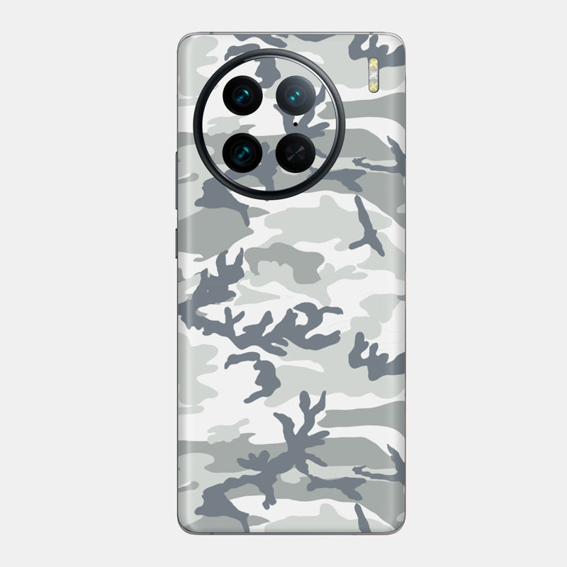 Snow Camo Glass Back
