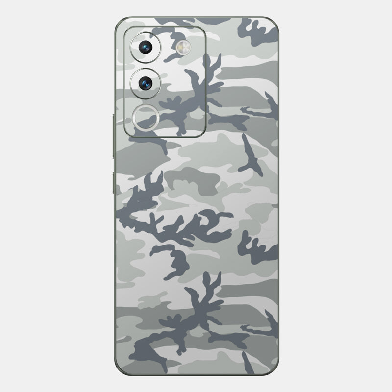 Snow Camo Glass Back