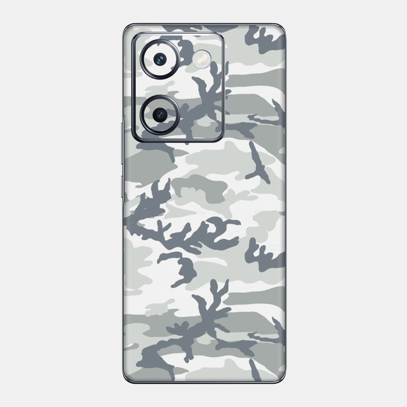 Snow Camo Glass Back