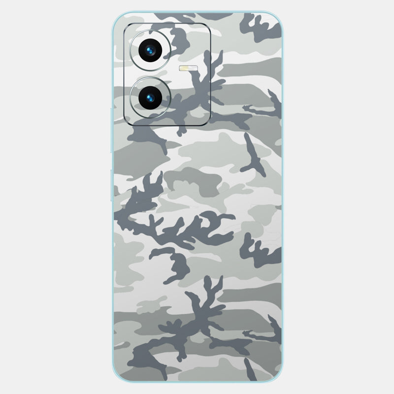 Snow Camo Glass Back