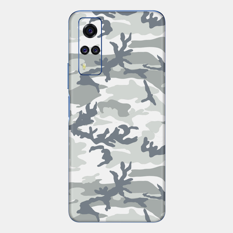 Snow Camo Glass Back