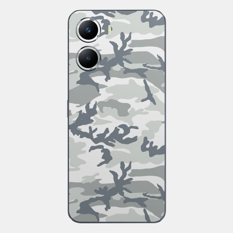 Snow Camo Glass Back