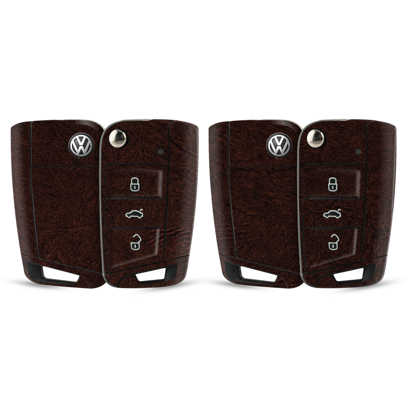 Brown Leather Key-1 + Key-2
