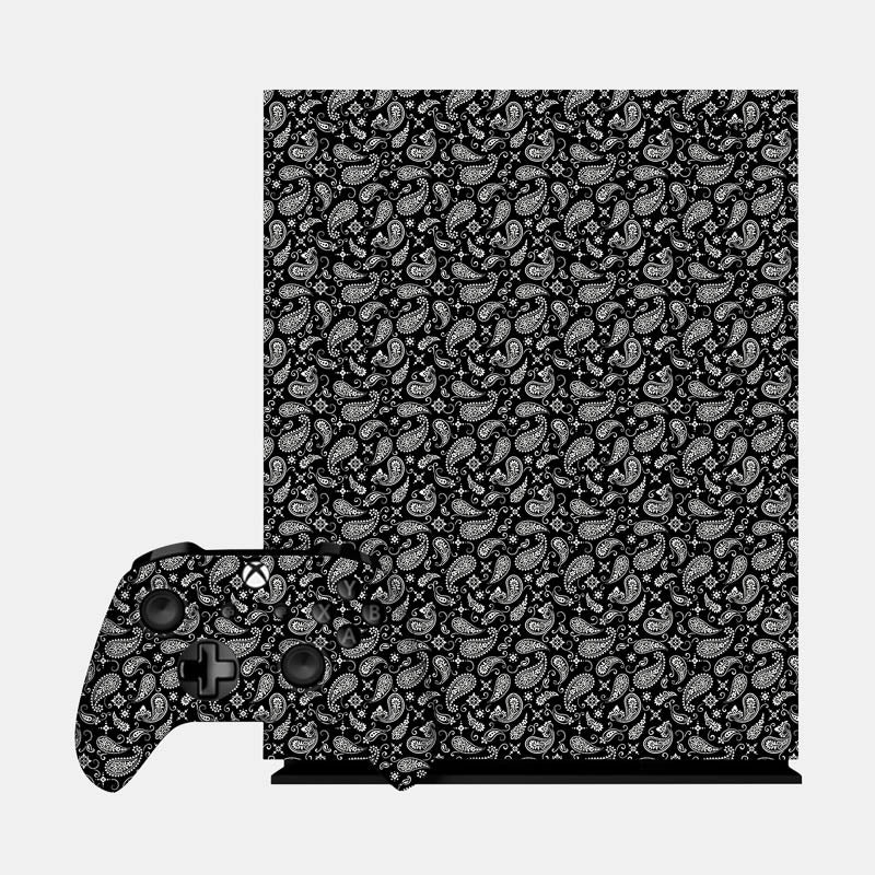 Black Paisley Glass Back