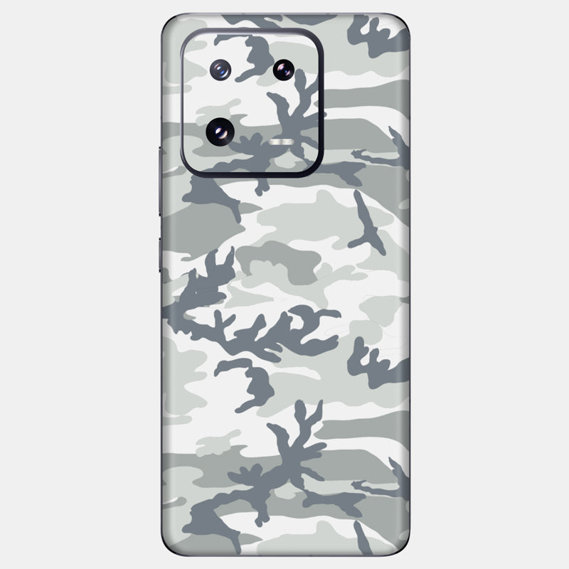 Snow Camo Glass Back