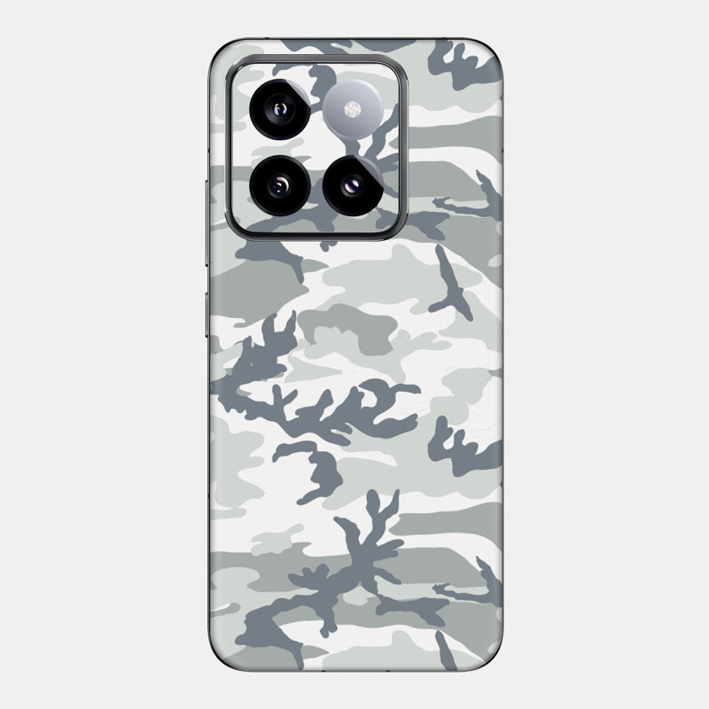 Snow Camo Glass Back