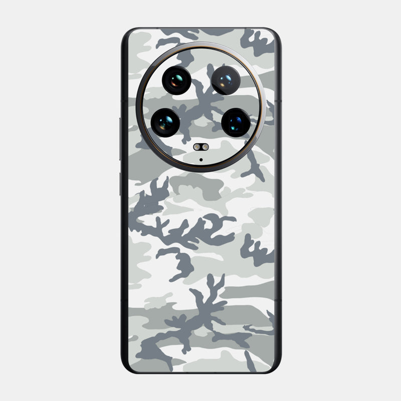Snow Camo Glass Back