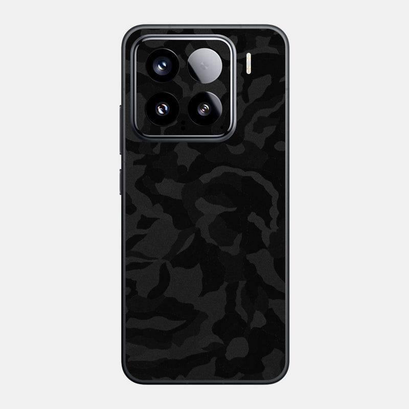 Black Camo Glass Back