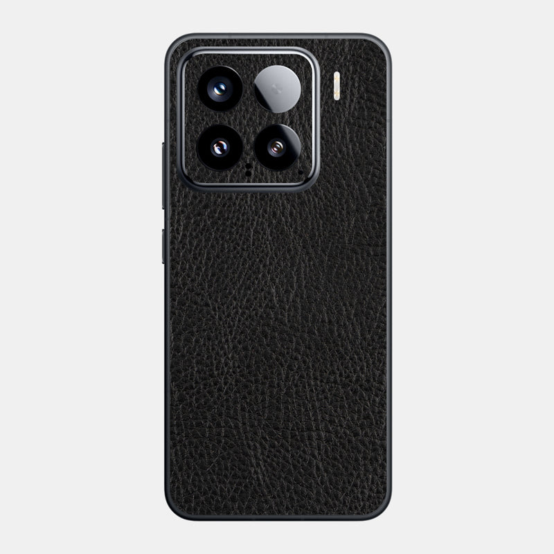 Black Leather Glass Back