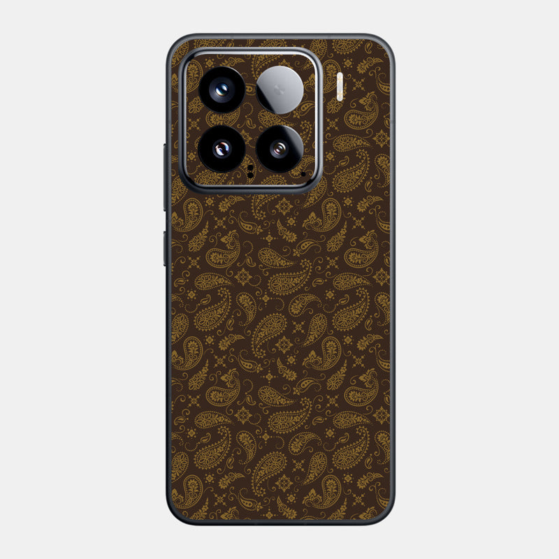 Brown Paisley Glass Back