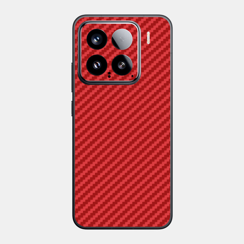 Carbon Fibre Red Glass Back