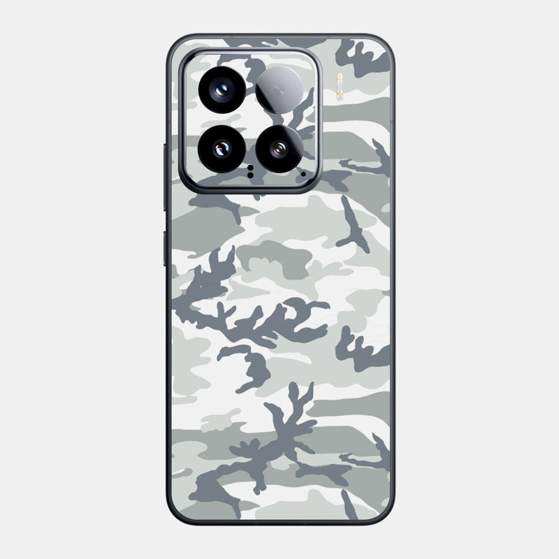 Snow Camo Glass Back