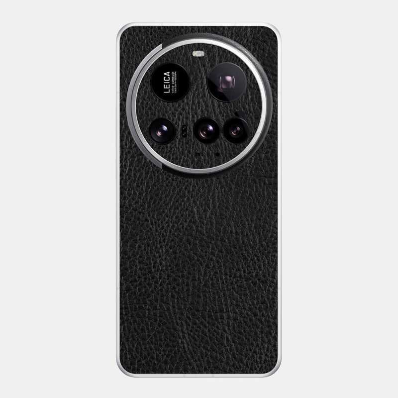 Black Leather Glass Back