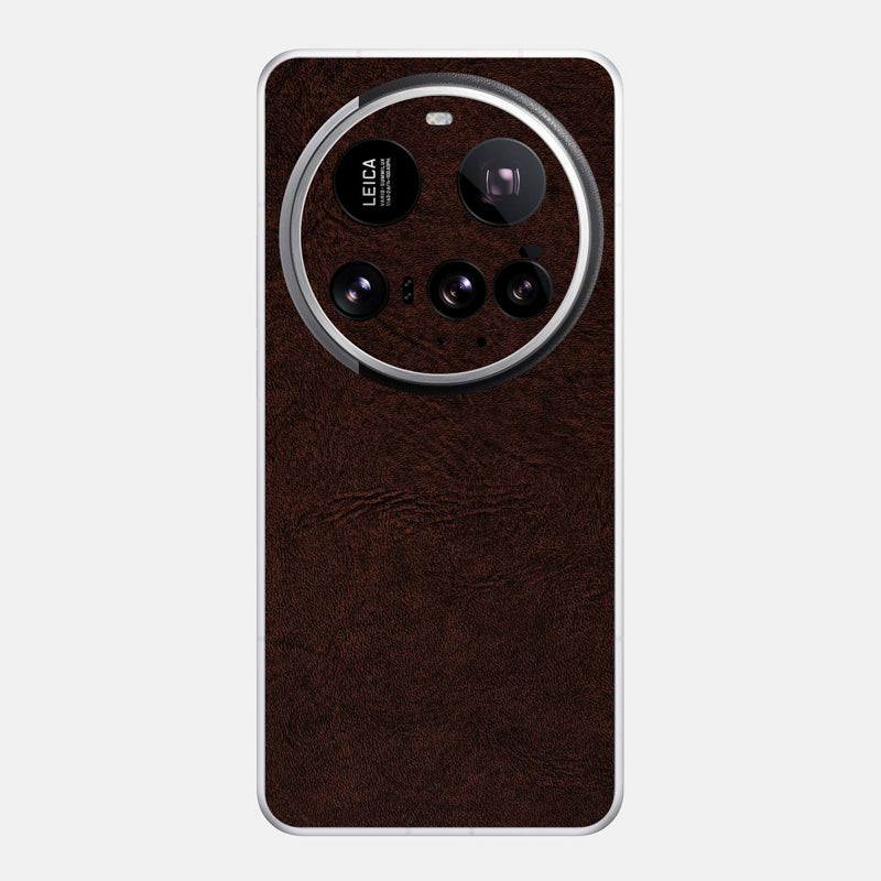 Brown Leather Glass Back