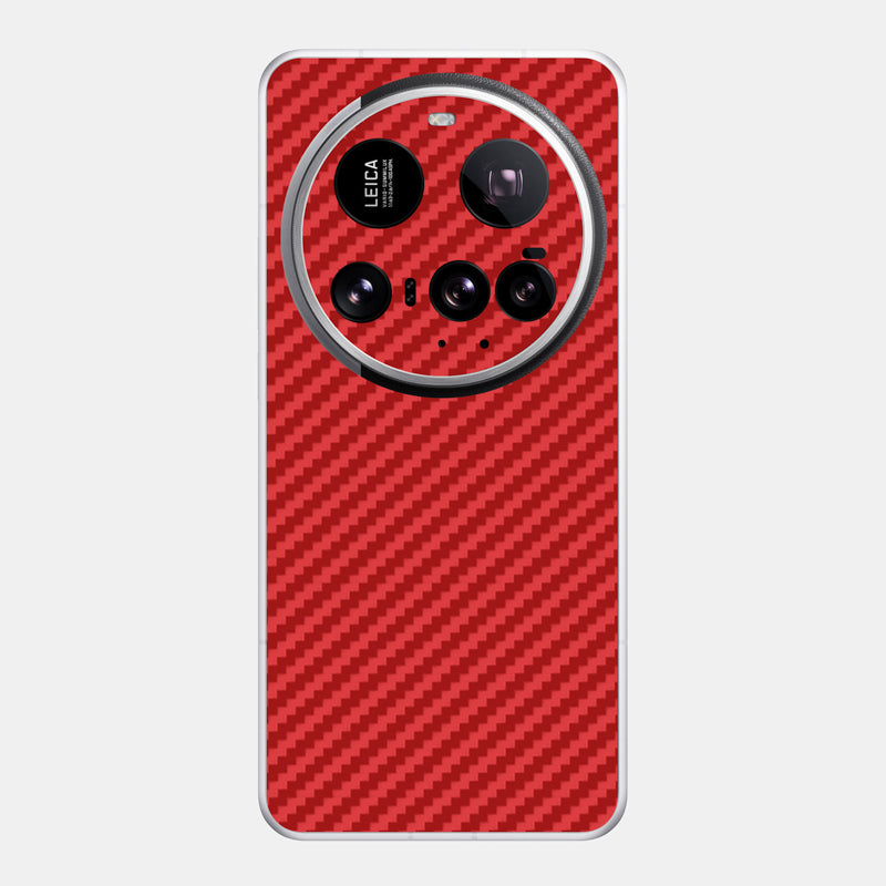 Carbon Fibre Red Glass Back