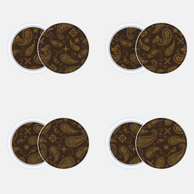 Brown Paisley Pack of 4