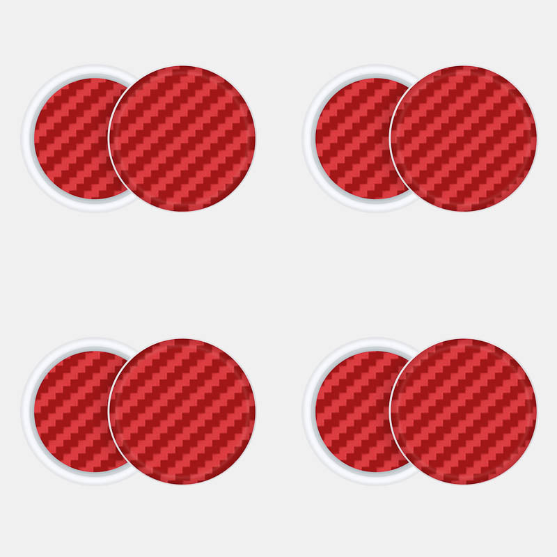 Carbon Fibre Red Pack of 4