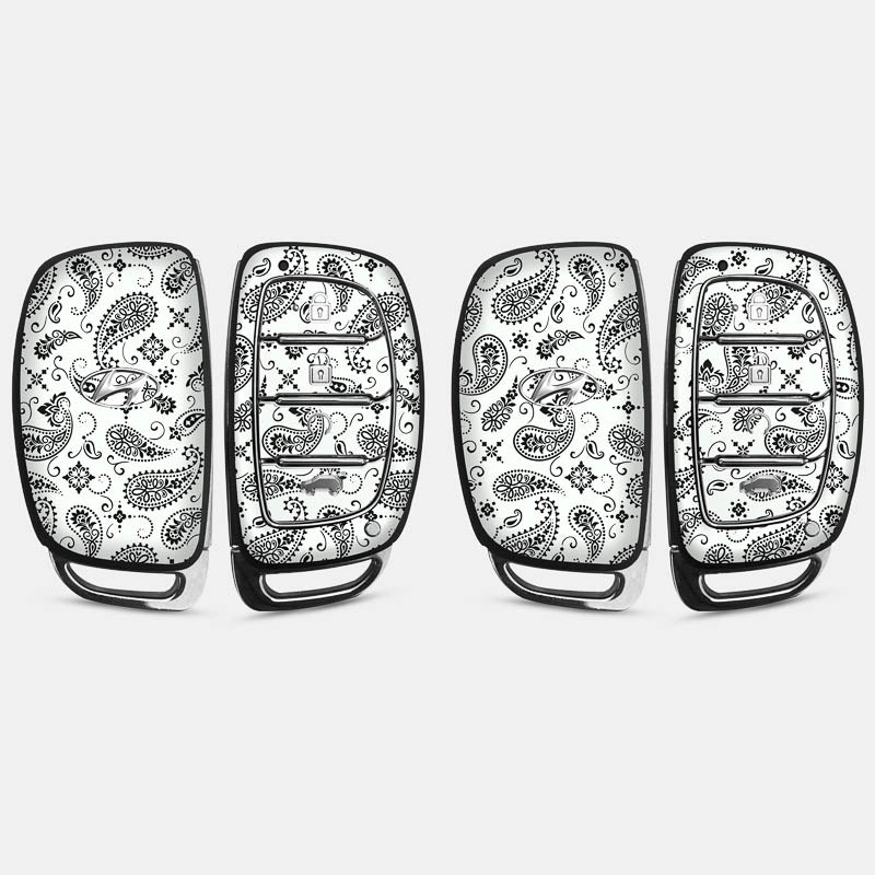 White Paisley Key-1 + Key-2