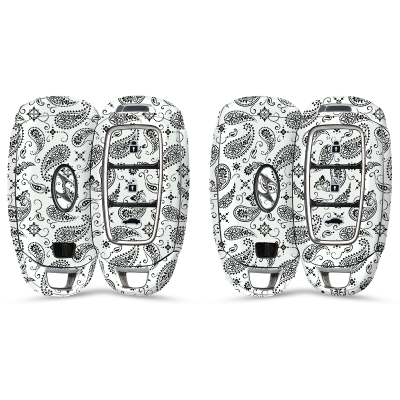 White Paisley Key-1 + Key-2