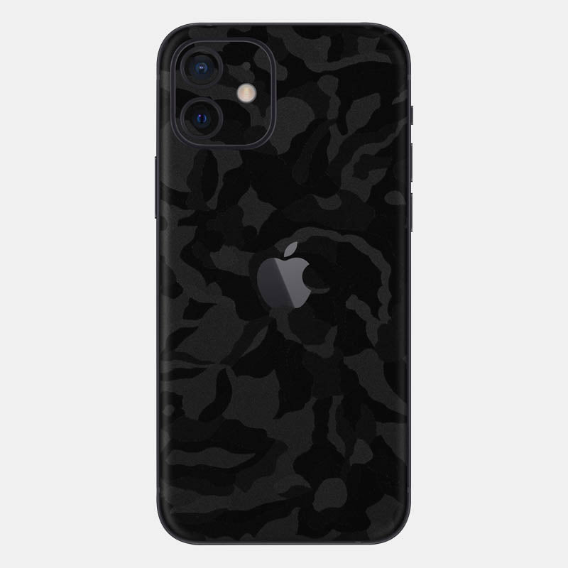 Black Camo Glass Back