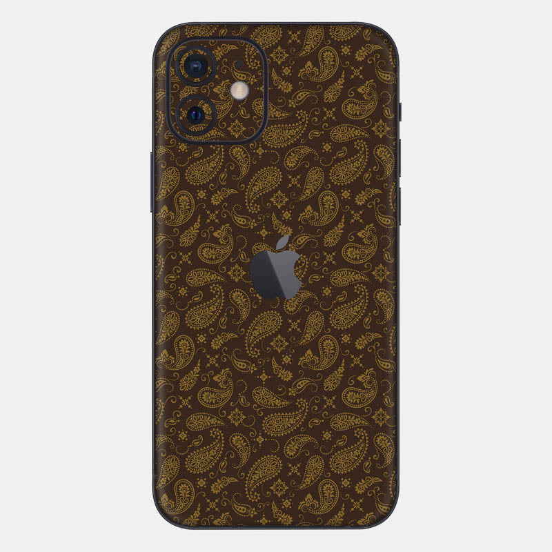 Brown Paisley Glass Back