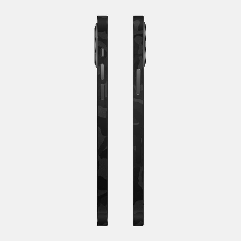 Black Camo Glass Back