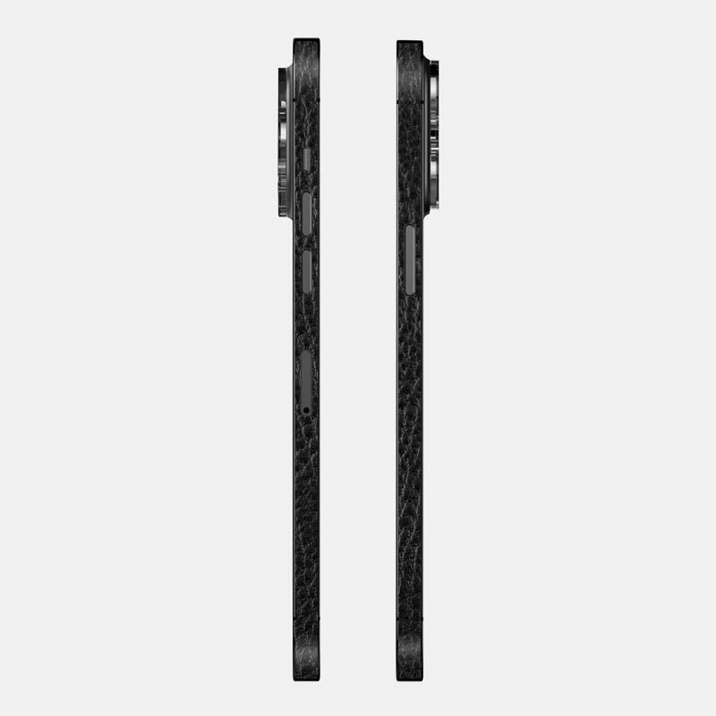 Black Leather Glass Back