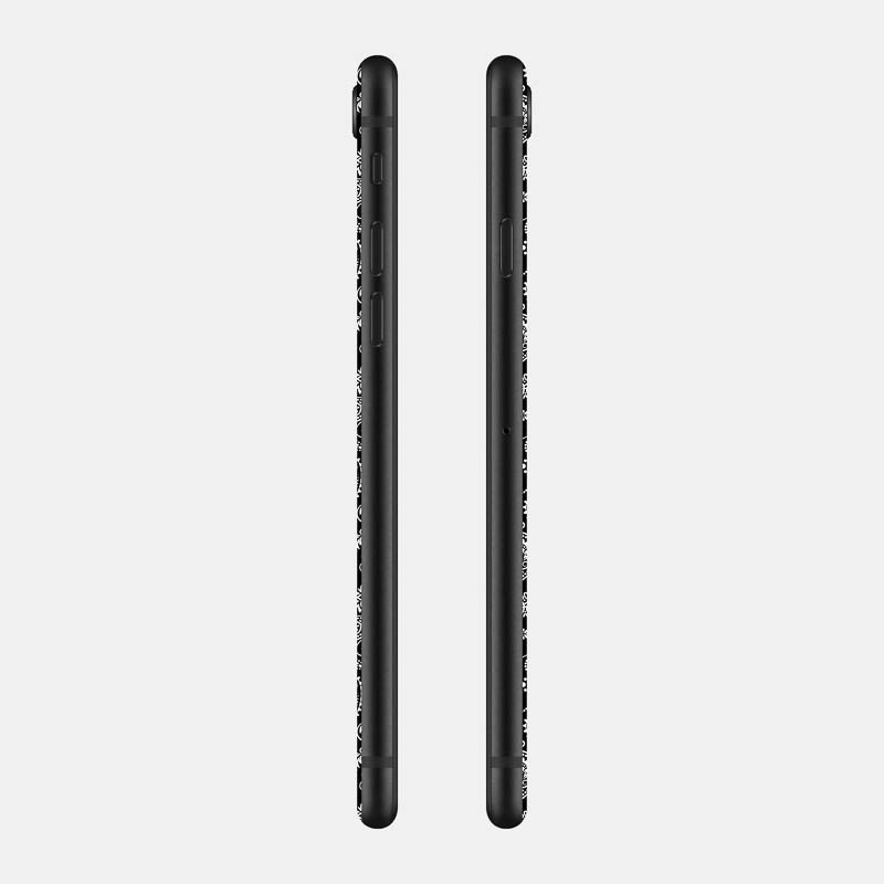 Black Paisley Glass Back