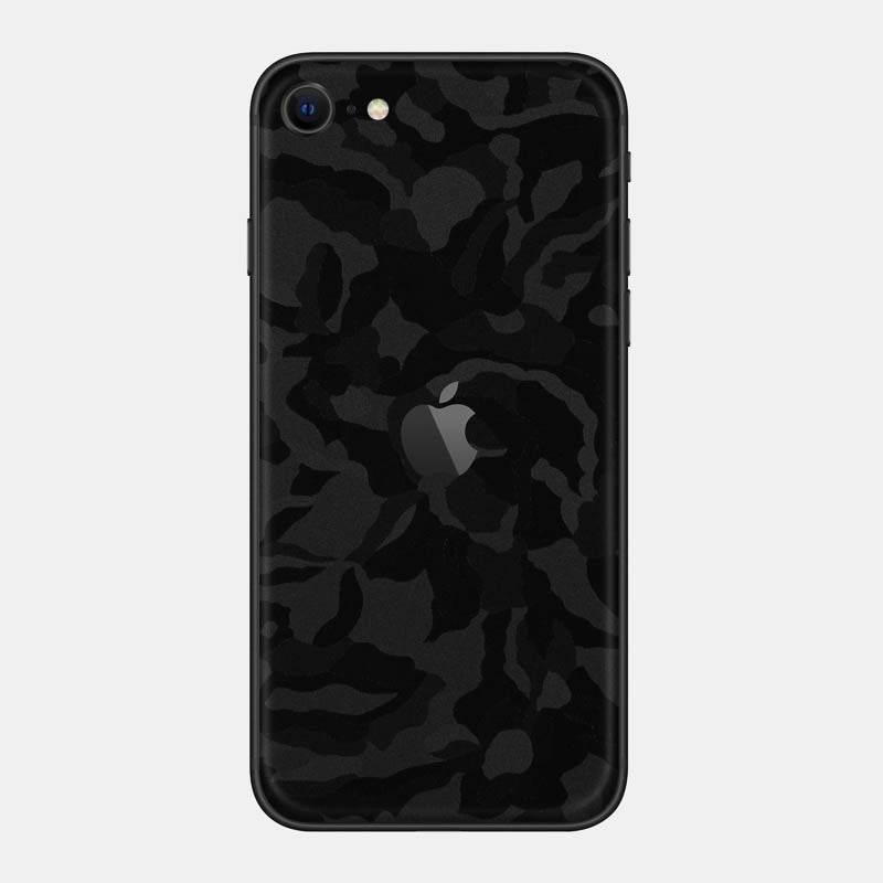 Black Camo Glass Back