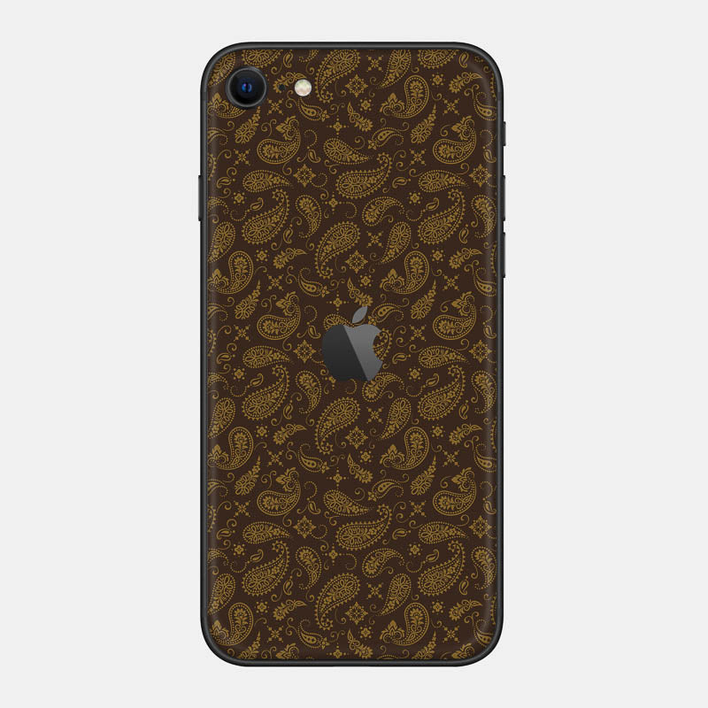 Brown Paisley Glass Back