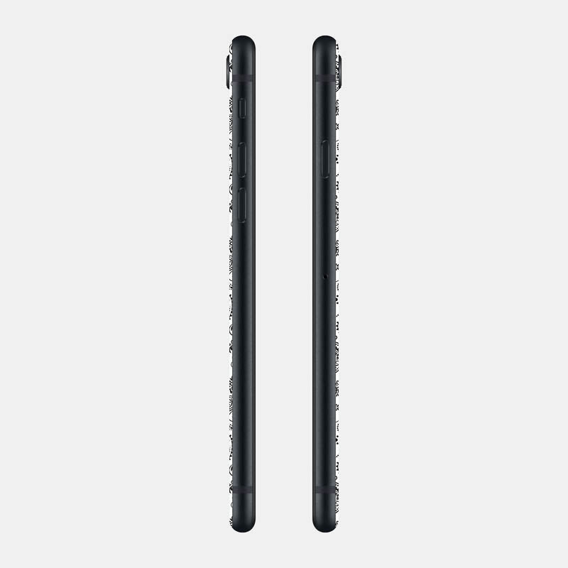 White Paisley Glass Back