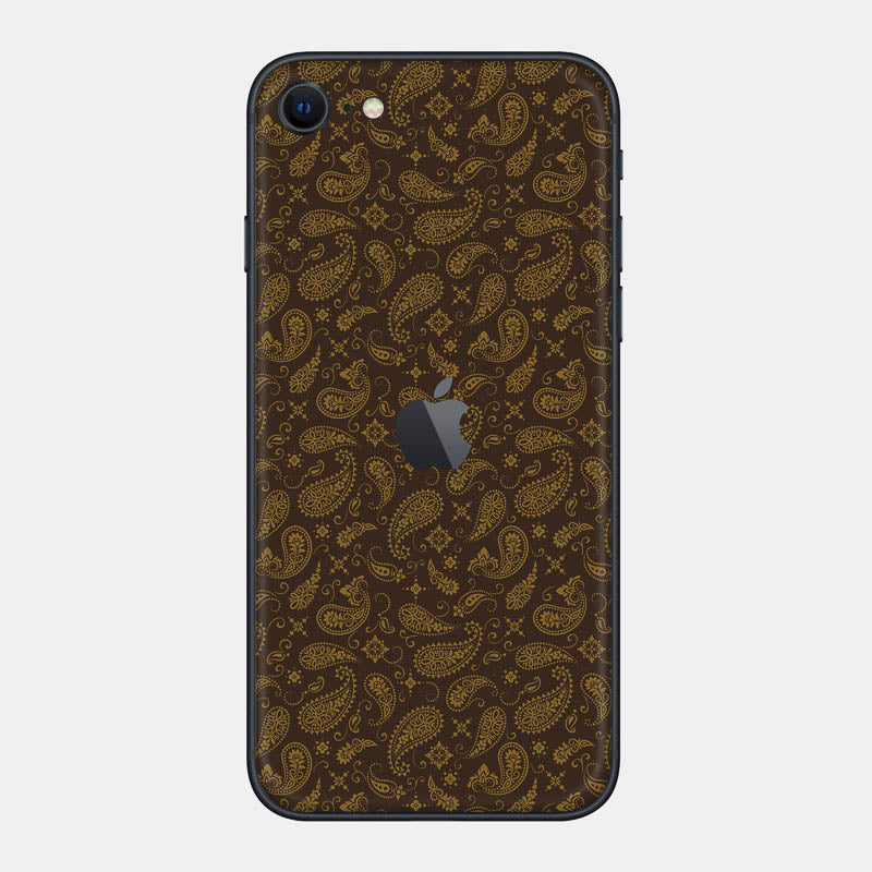 Brown Paisley Glass Back