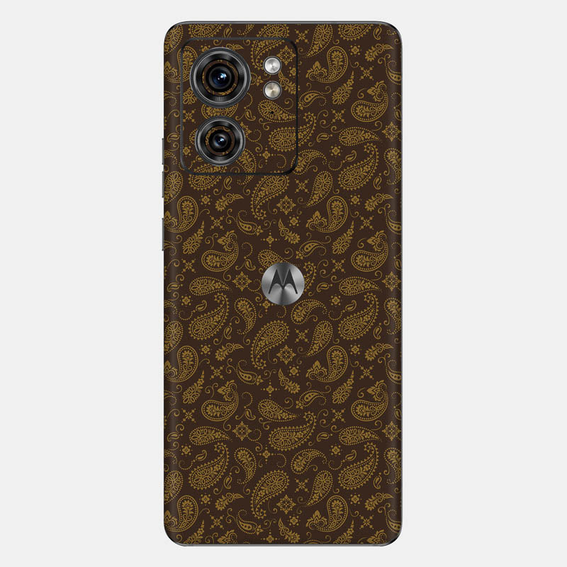 Brown Paisley Glass Back