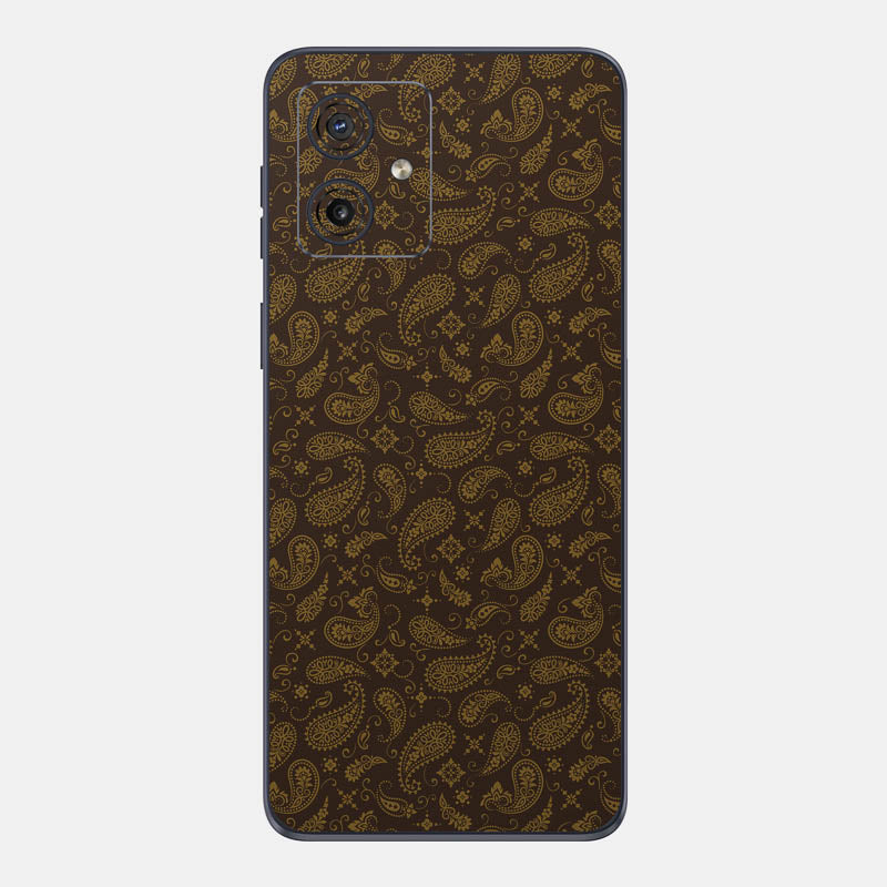 Brown Paisley Glass Back