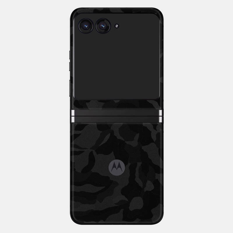 Black Camo Glass Back